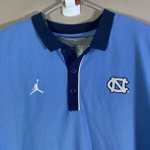 Michael Jordan Jumpman UNC Chapel Hill Mens Large Blue Polo Shirt  Tar Heels